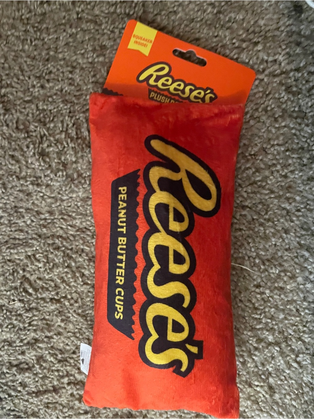 Orange Plush Peanut Butter Cups Dog Toy